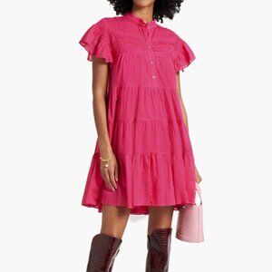 MARANT ÉTOILE Lanikaye tiered cotton-voile‎ mini dress FR 36